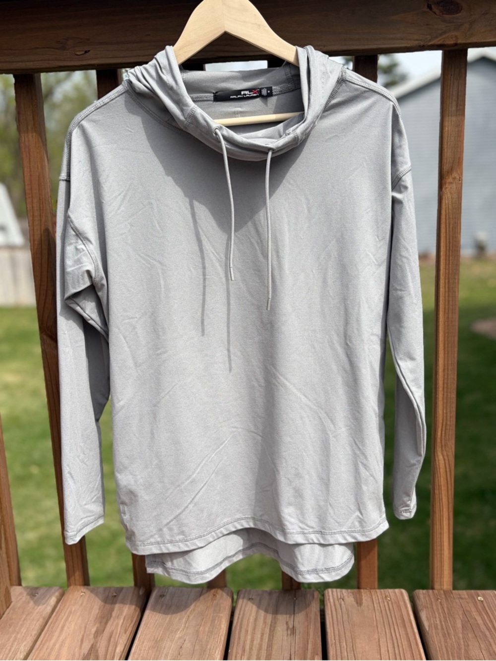 Ralph Lauren RLX Gray Hooded Performance Top